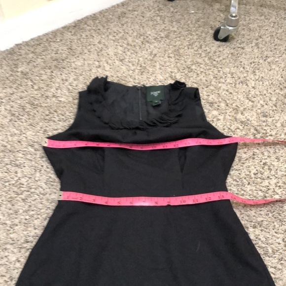 J Crew Suiting Dress Size 4 Black Will Blend Sheath Rosette Ruffle Appliqué - Picture 9 of 10